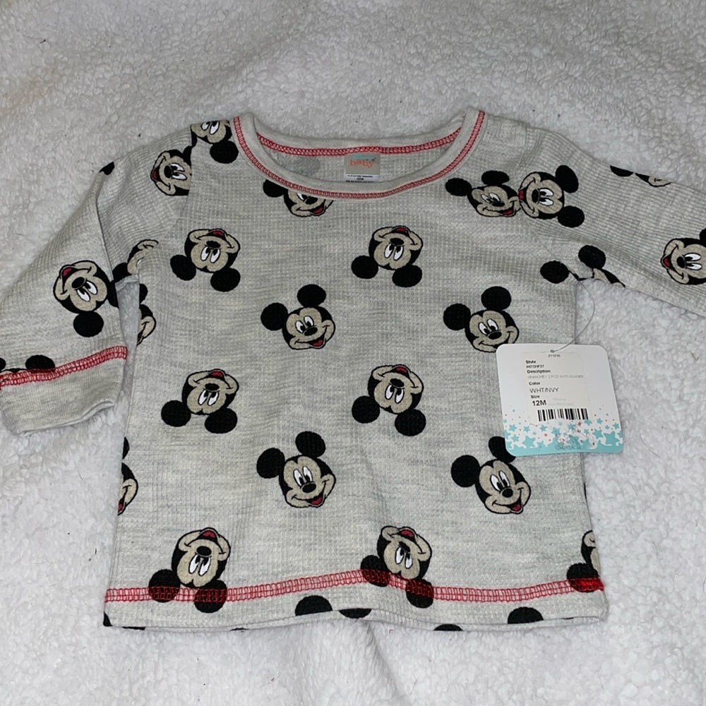 Disney Mickey Mouse long sleeve shirt size 12 months